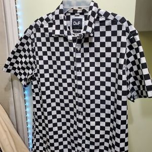 (Ricky Singh)(D&F)Checkered button down shirt